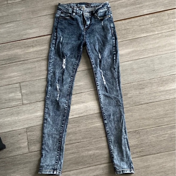 not sure Denim - Acid washed Skinny Jeans